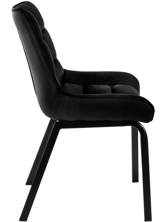 Lot de 2 chaises Saranda velours, noir Lot de 2 chaises Saranda velours, noir