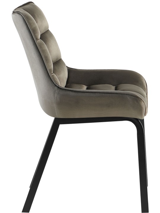 Lot de 2 chaises Saranda velours, anthracite