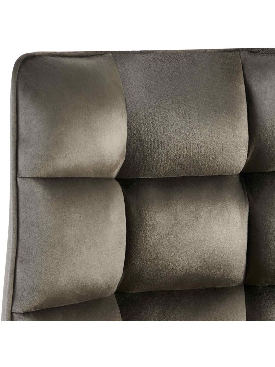 Lot de 2 chaises Saranda velours, anthracite