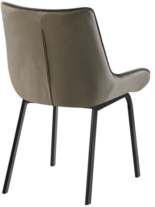 Lot de 2 chaises Saranda velours, anthracite