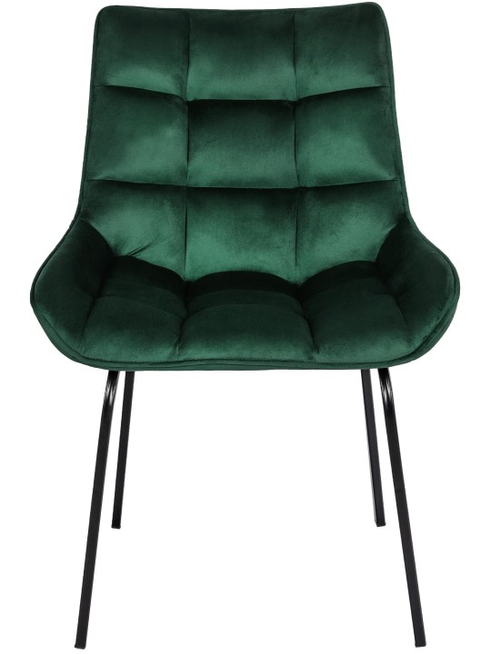 Lot de 2 chaises Saranda velours, vert