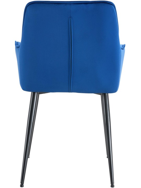 Ensemble de 2 chaises de salle à manger en velours Ferndale, bleu foncé