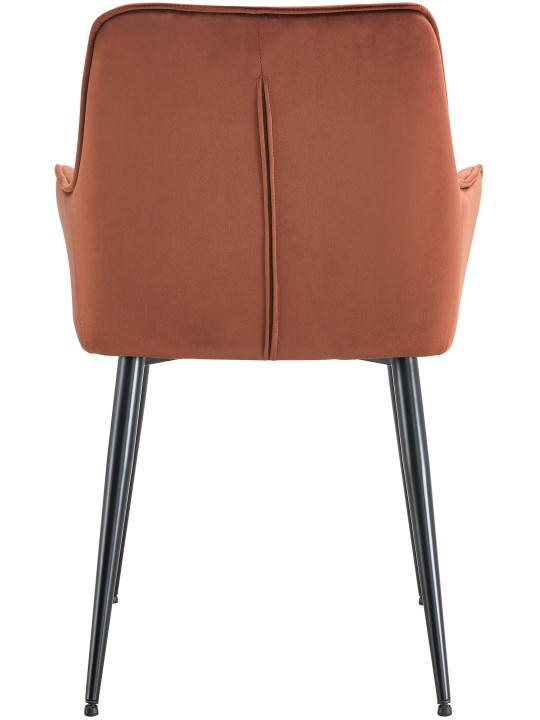 Ensemble de 2 chaises de salle à manger en velours Ferndale, brun