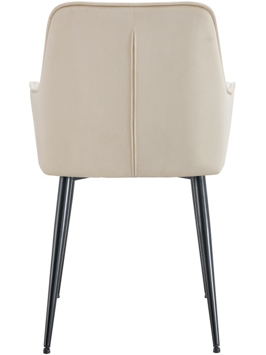 Ensemble de 2 chaises de salle à manger en velours Ferndale, crème