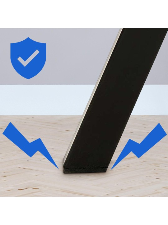 Lot de 2 chaises de salle à manger Lewes velours, bleu foncé