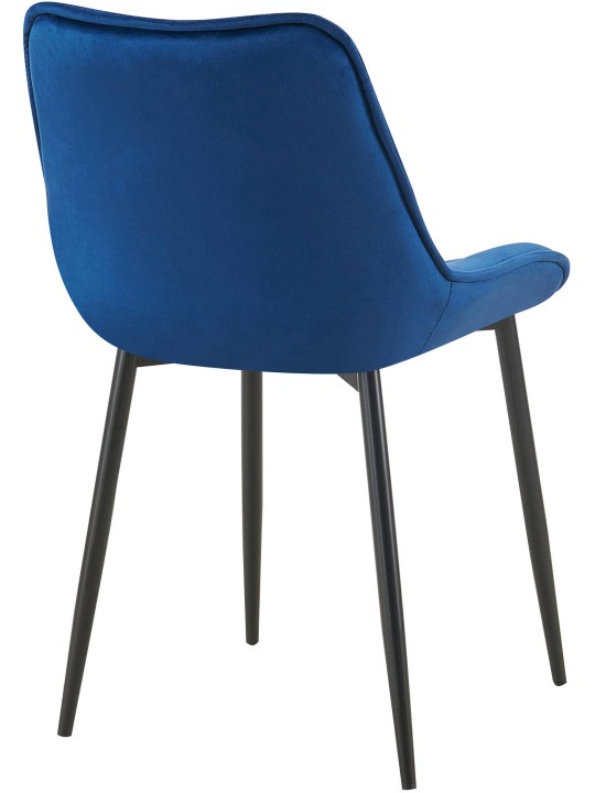 Lot de 2 chaises de salle à manger Wallace velours, bleu Lot de 2 chaises de salle à manger Wallace velours, bleu