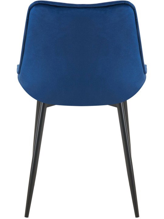 Lot de 2 chaises de salle à manger Wallace velours, bleu Lot de 2 chaises de salle à manger Wallace velours, bleu