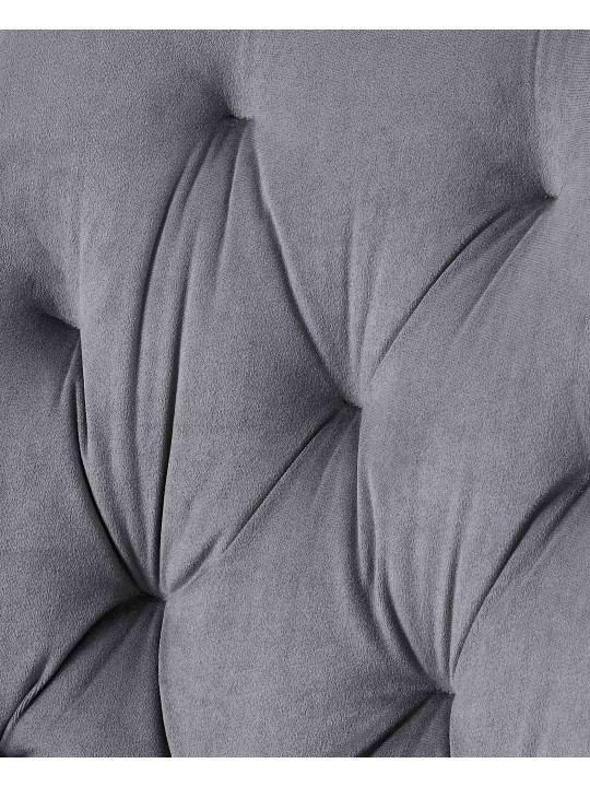 Lot de 2 chaises de salle à manger Wallace velours, gris foncé Lot de 2 chaises de salle à manger Wallace velours, gris foncé