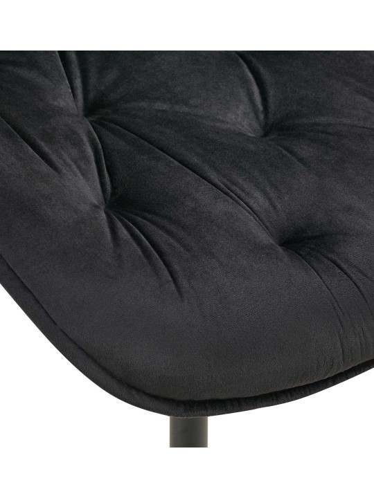 Lot de 2 chaises de salle à manger Wallace velours, noir Lot de 2 chaises de salle à manger Wallace velours, noir