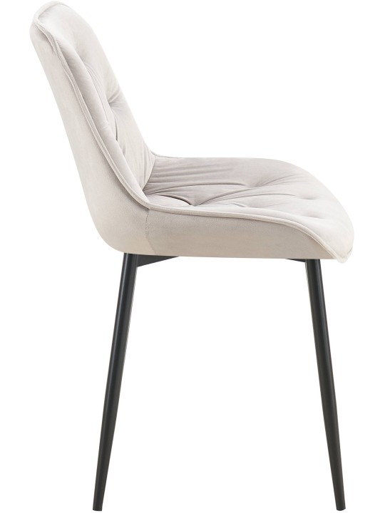 Lot de 2 chaises de salle à manger Wallace velours, gris Lot de 2 chaises de salle à manger Wallace velours, gris