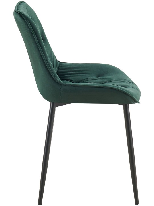 Lot de 2 chaises de salle à manger Wallace velours, vert Lot de 2 chaises de salle à manger Wallace velours, vert