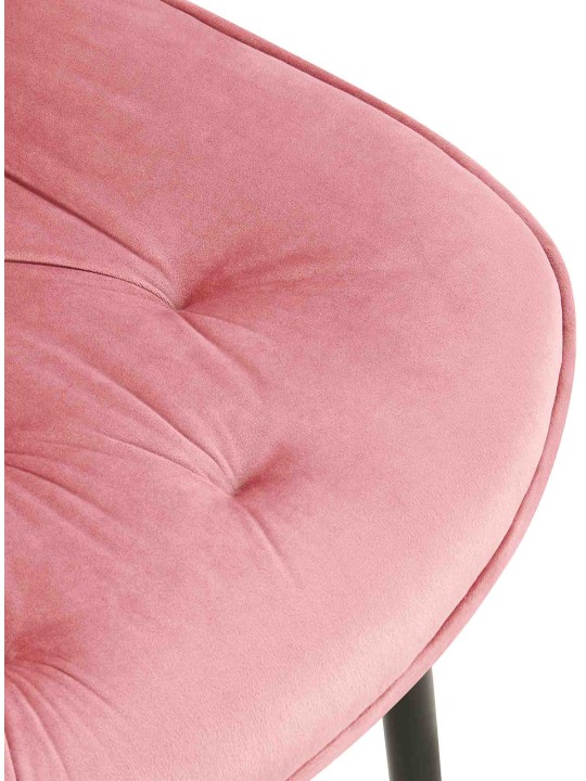 Lot de 2 chaises de salle à manger Wallace velours, rose Lot de 2 chaises de salle à manger Wallace velours, rose