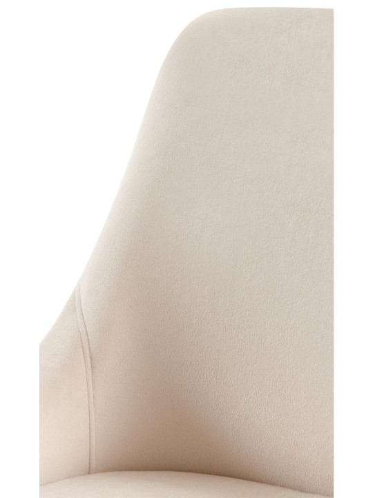 Chaise de salle à manger en velours Elmira, crème Chaise de salle à manger en velours Elmira, crème