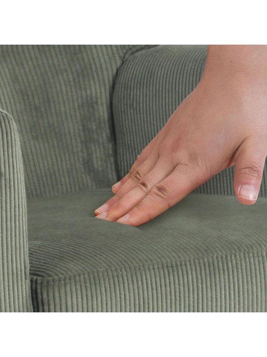 Fauteuil Kioni Cord, vert