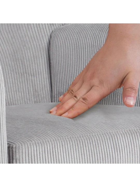 Fauteuil Kioni Cord, gris