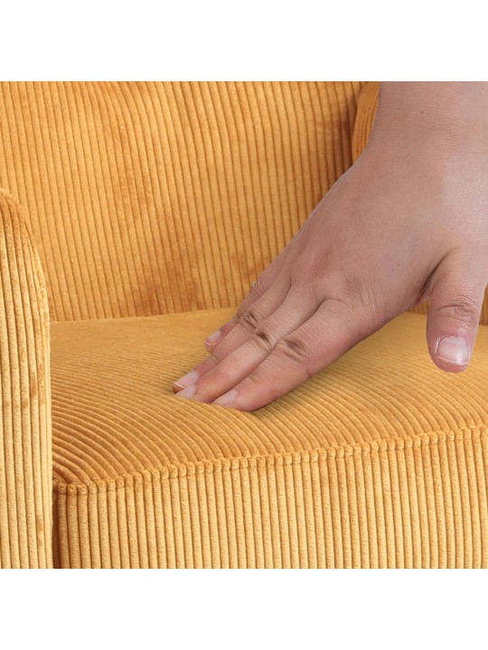 Fauteuil Kioni Cord, orange