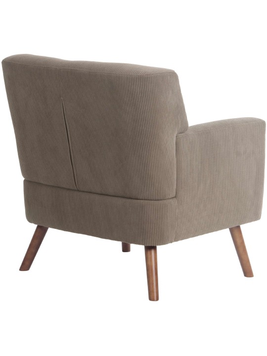 Fauteuil Kioni Cord, brun foncé