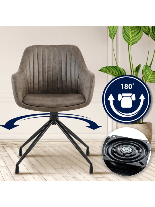 Lot de 2 chaises de salle à manger Welby Vintage, gris Lot de 2 chaises de salle à manger Welby Vintage, gris