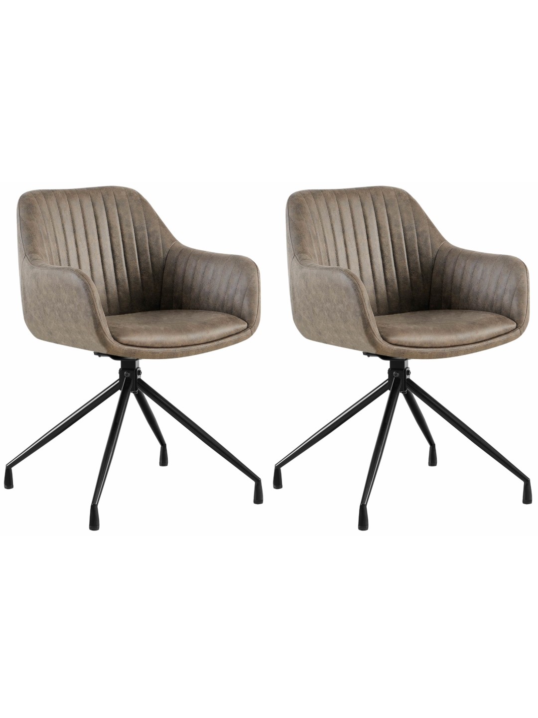 Lot de 2 chaises de salle à manger Welby Vintage, gris