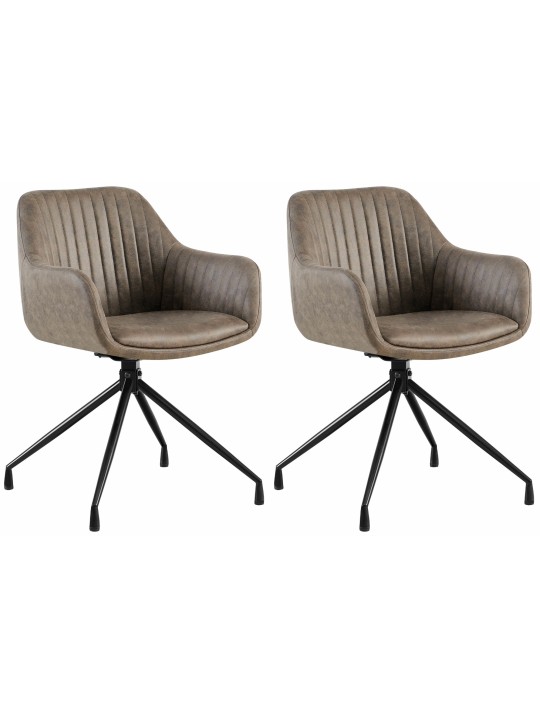Lot de 2 chaises de salle à manger Welby Vintage, gris Lot de 2 chaises de salle à manger Welby Vintage, gris
