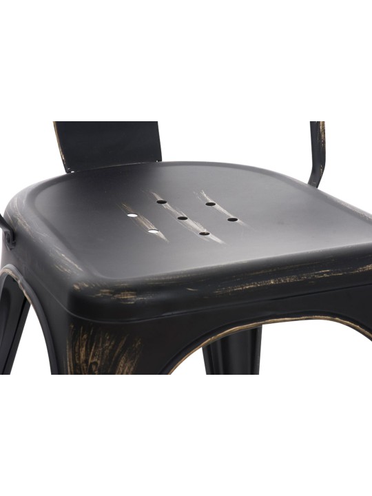 Chaise Benedikt antique, noir-or