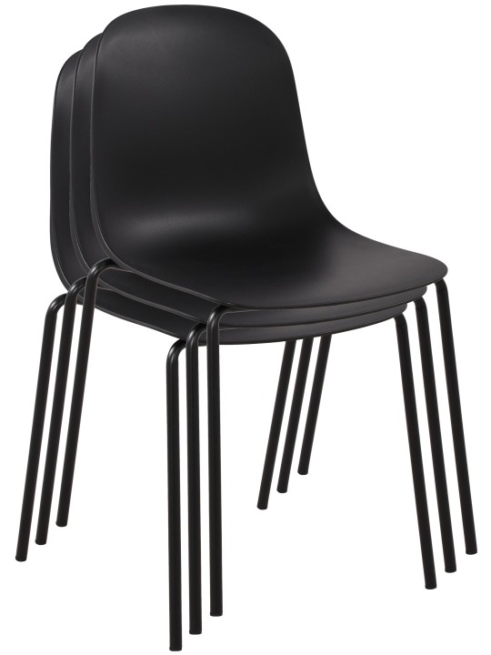 Lot de 2 chaises Hardin, noir Lot de 2 chaises Hardin, noir