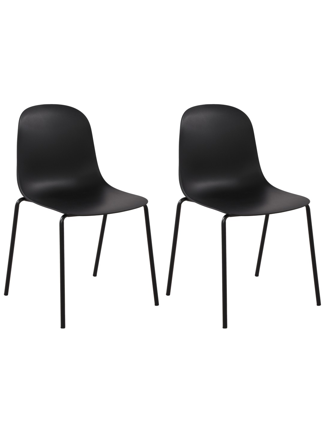 Lot de 2 chaises Hardin, noir