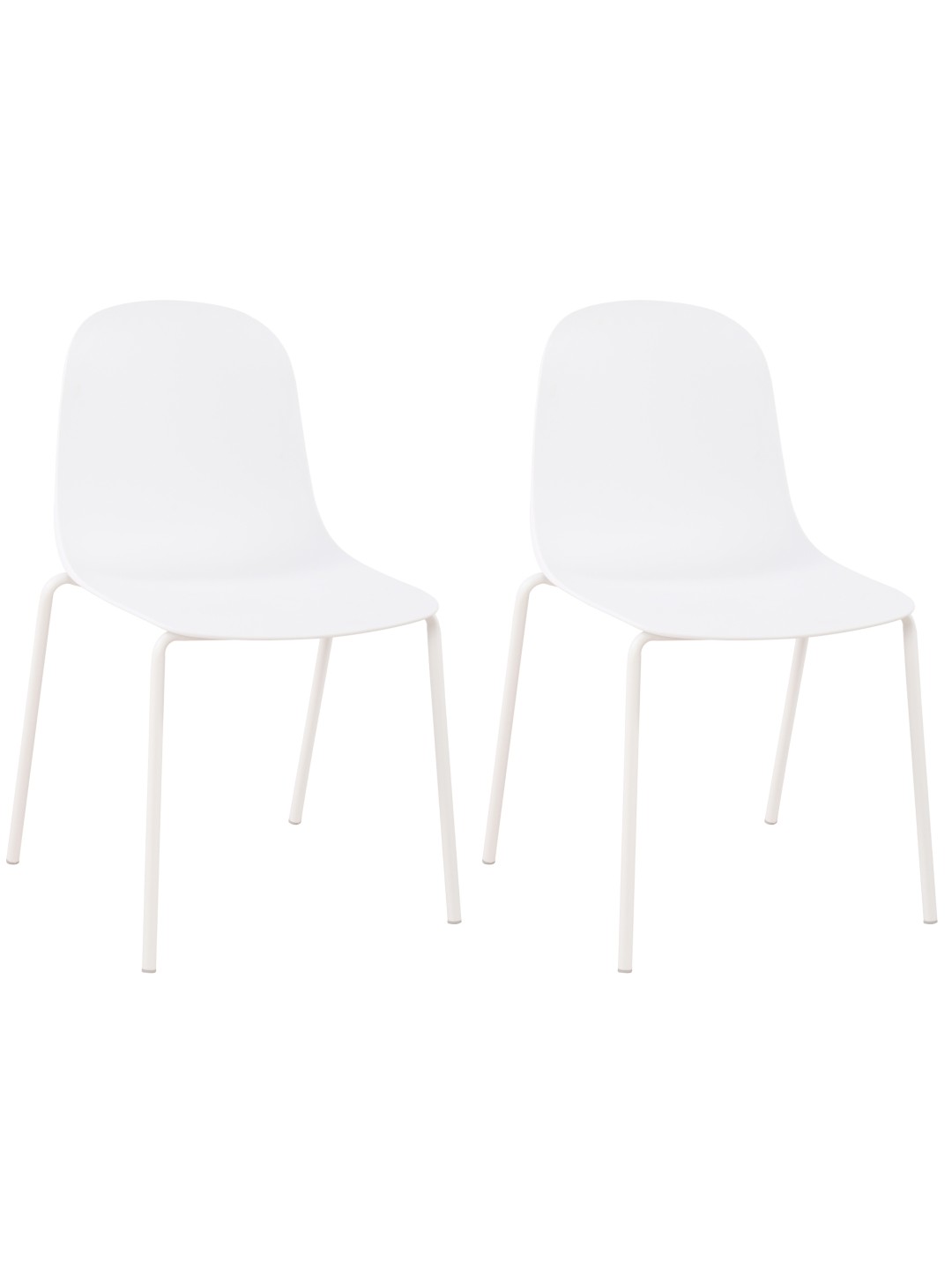 Lot de 2 chaises Hardin, blanc