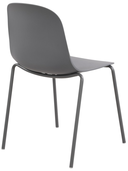 Lot de 2 chaises Hardin, gris foncé