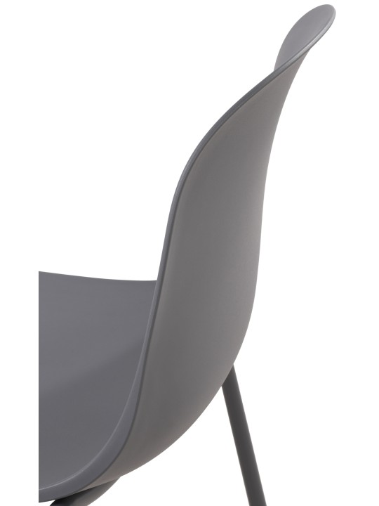 Lot de 2 chaises Hardin, gris foncé