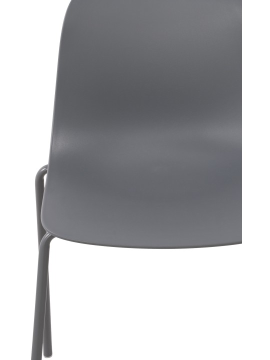 Lot de 2 chaises Hardin, gris foncé