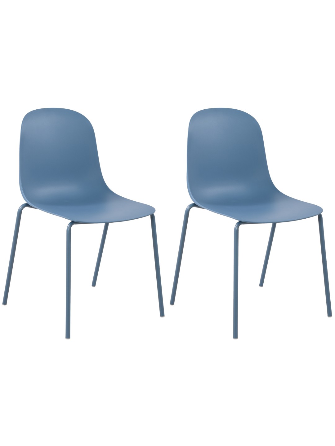 Lot de 2 chaises Hardin, bleu