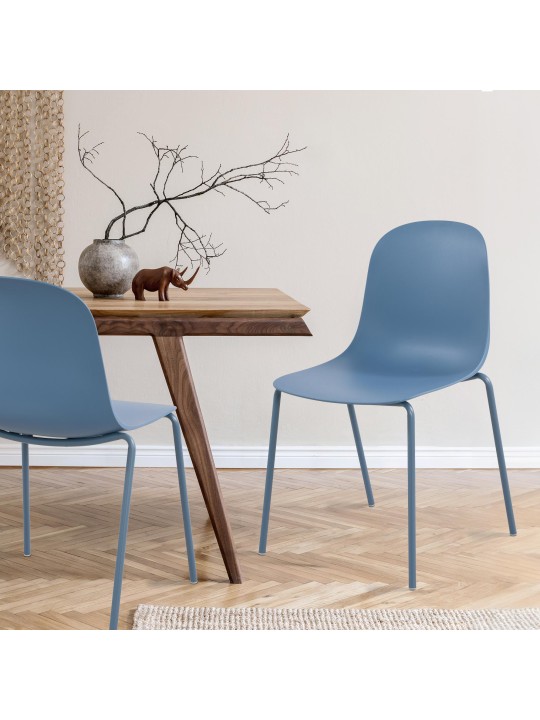 Lot de 2 chaises Hardin, bleu