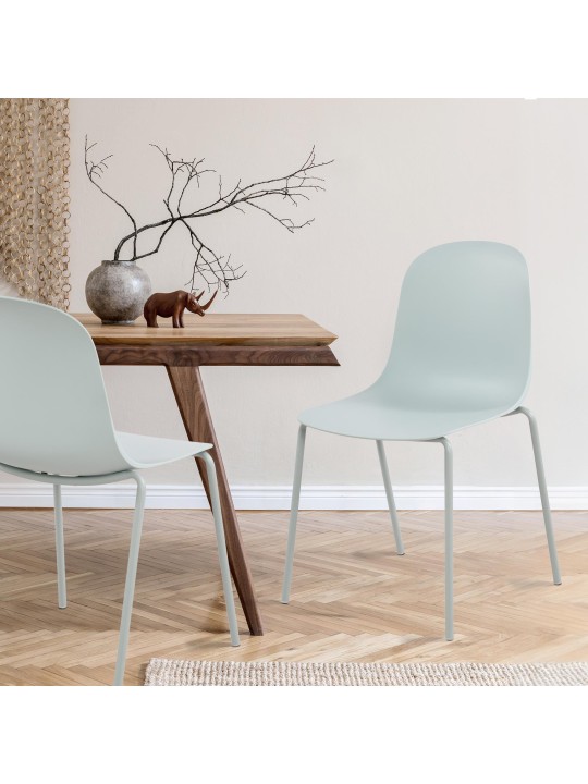 Lot de 2 chaises Hardin, turquoise Lot de 2 chaises Hardin, turquoise