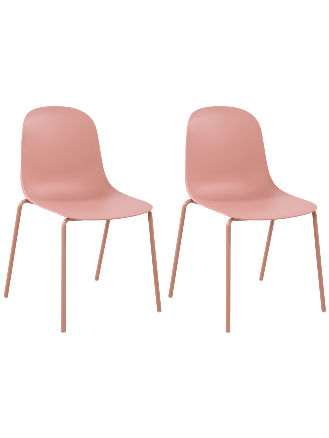 Lot de 2 chaises Hardin, rose