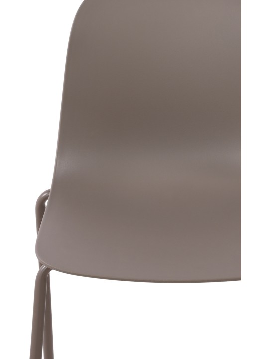 Lot de 2 chaises Hardin, taupe