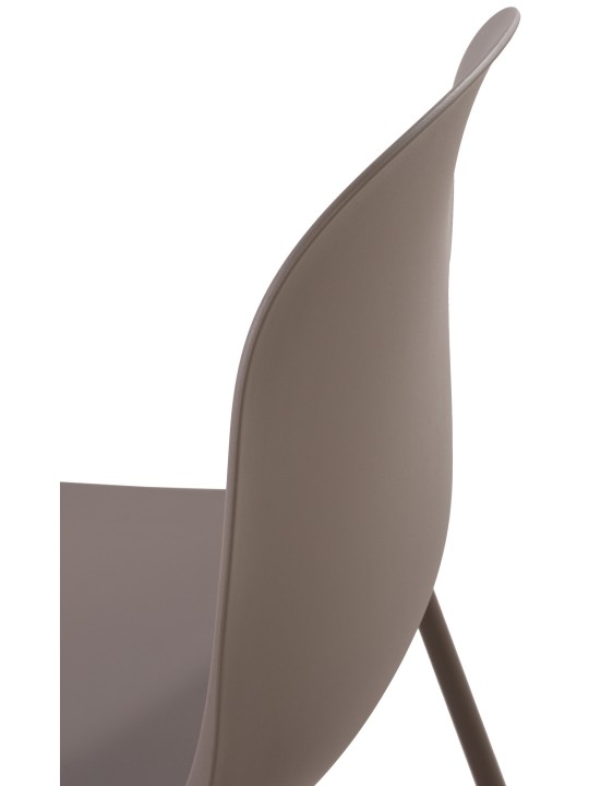 Lot de 2 chaises Hardin, taupe