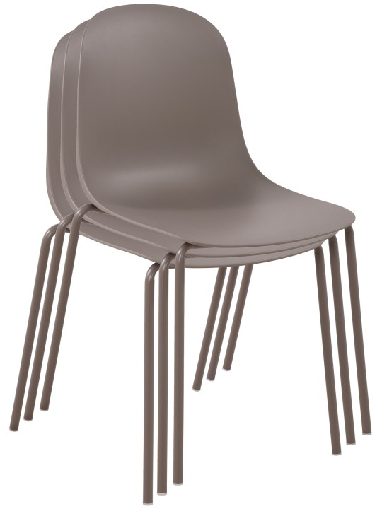 Lot de 2 chaises Hardin, taupe