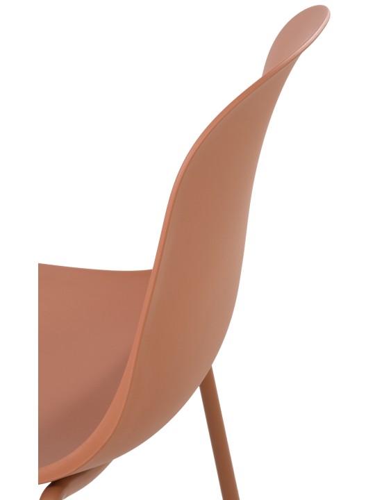 Lot de 2 chaises Hardin, terre cuite