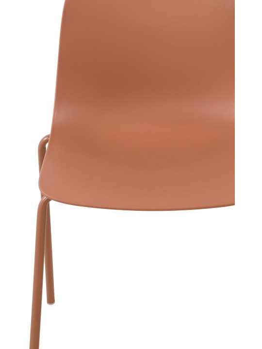 Lot de 2 chaises Hardin, terre cuite