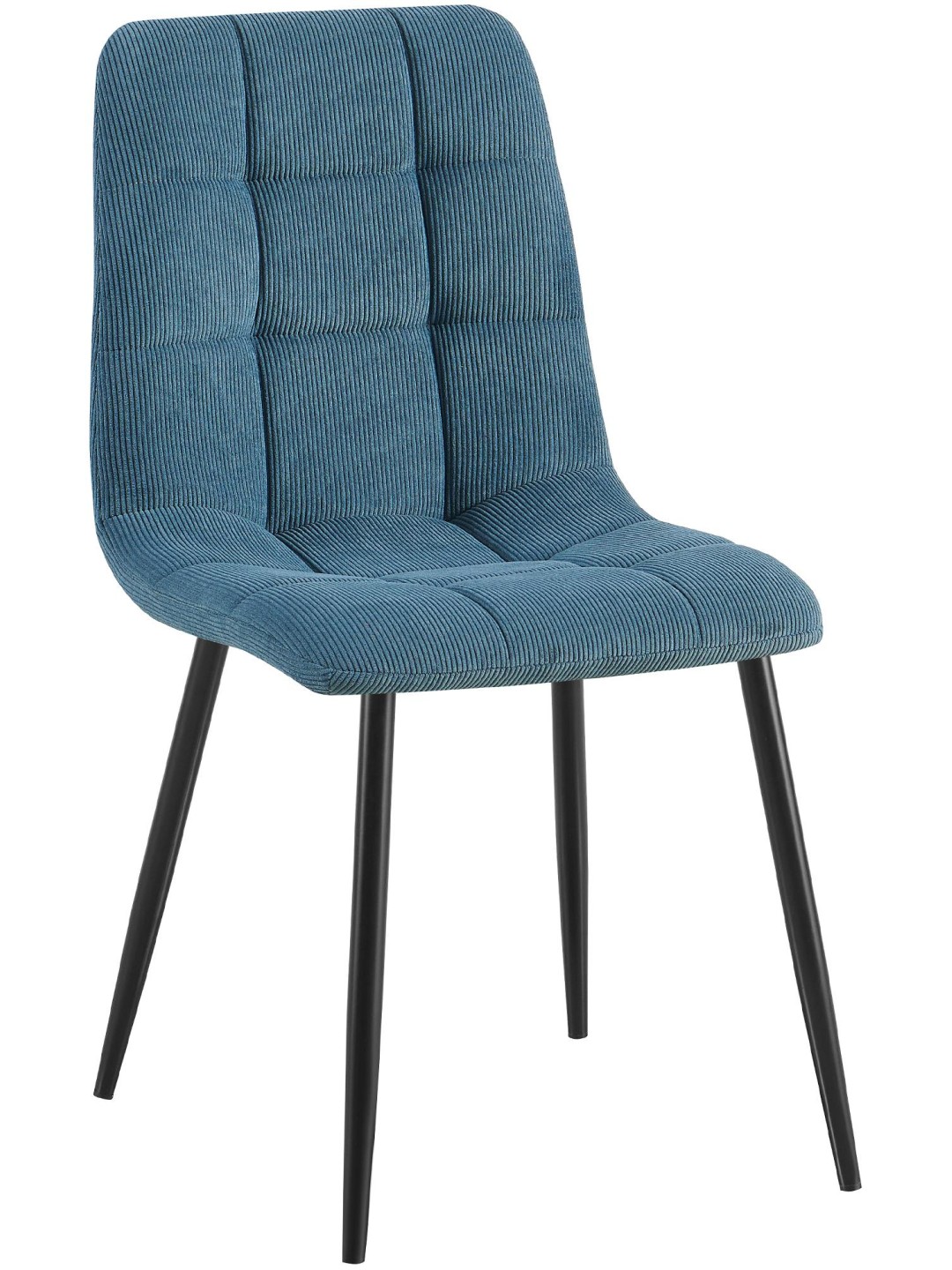 Chaise de salle à manger Antibes Cord, bleu