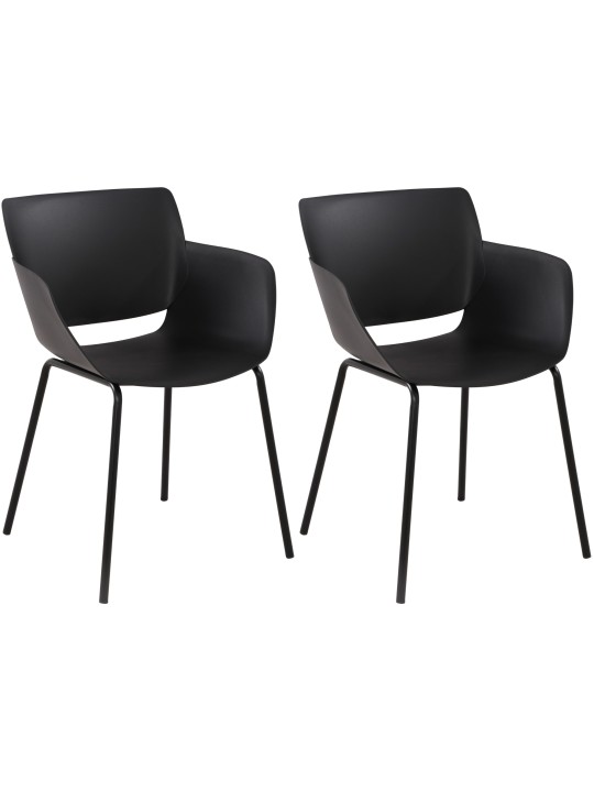 Lot de 2 chaises Alpena, noir