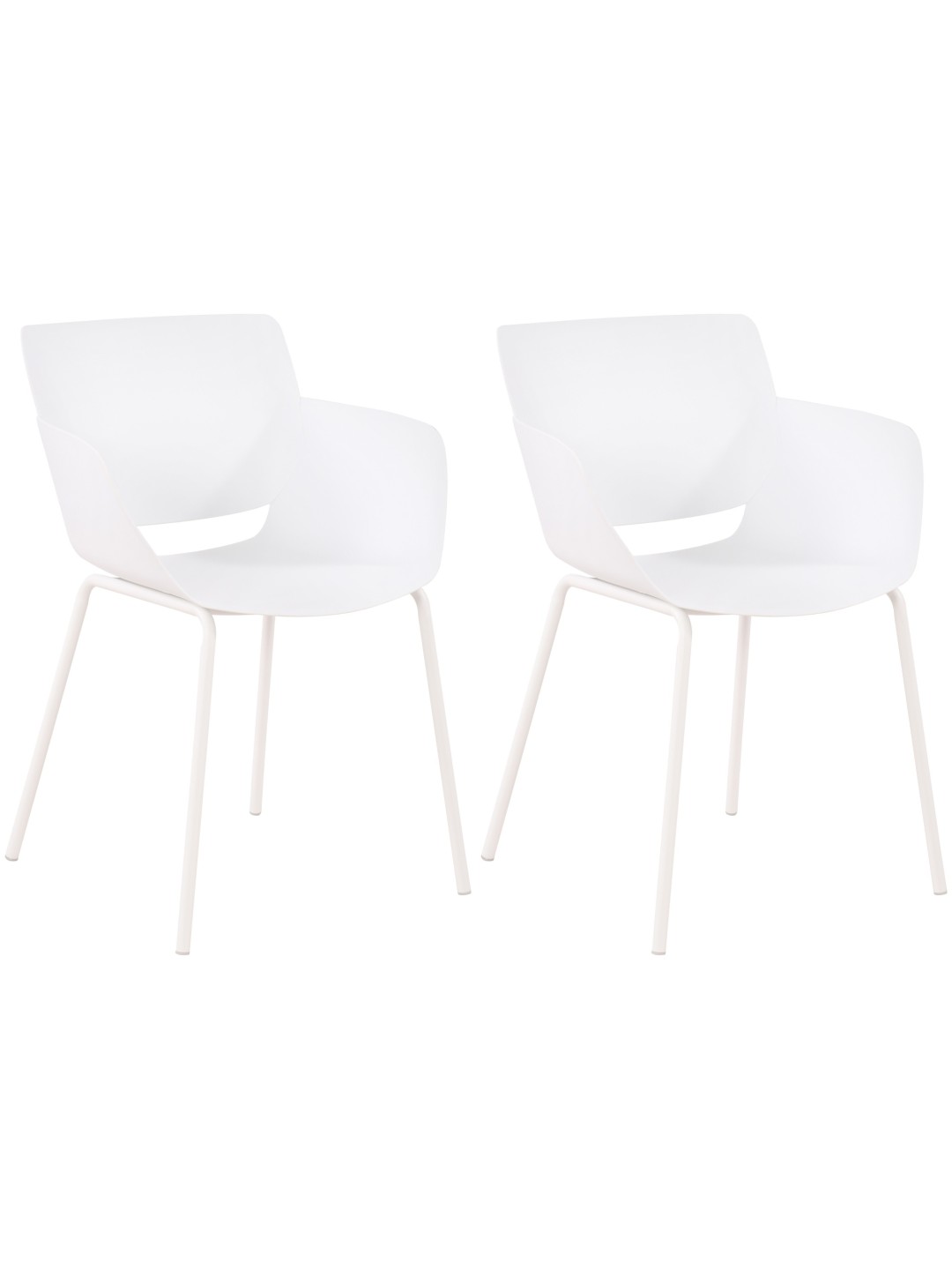 Lot de 2 chaises Alpena, blanc