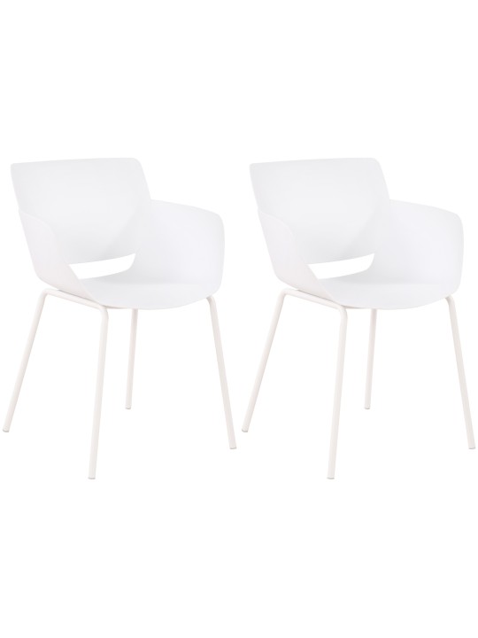 Lot de 2 chaises Alpena, blanc