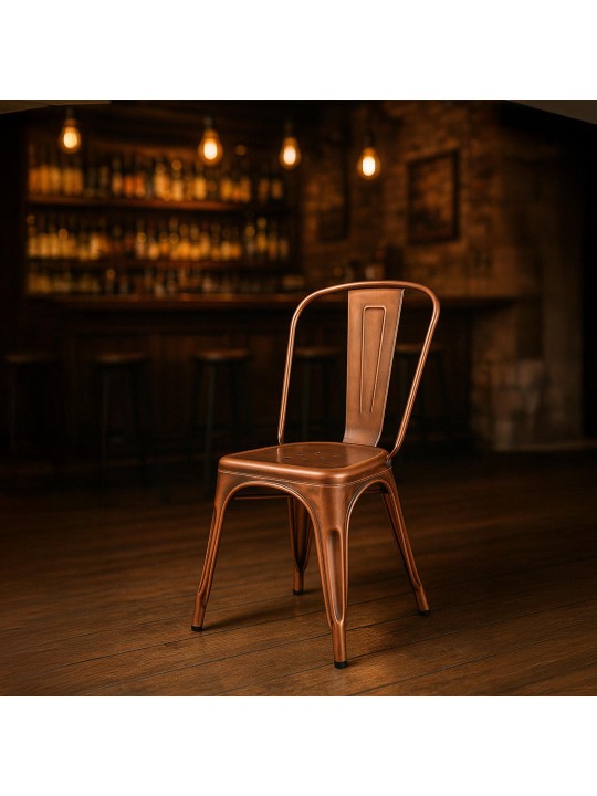 Ensemble de 4 chaises Benedikt, cuivre