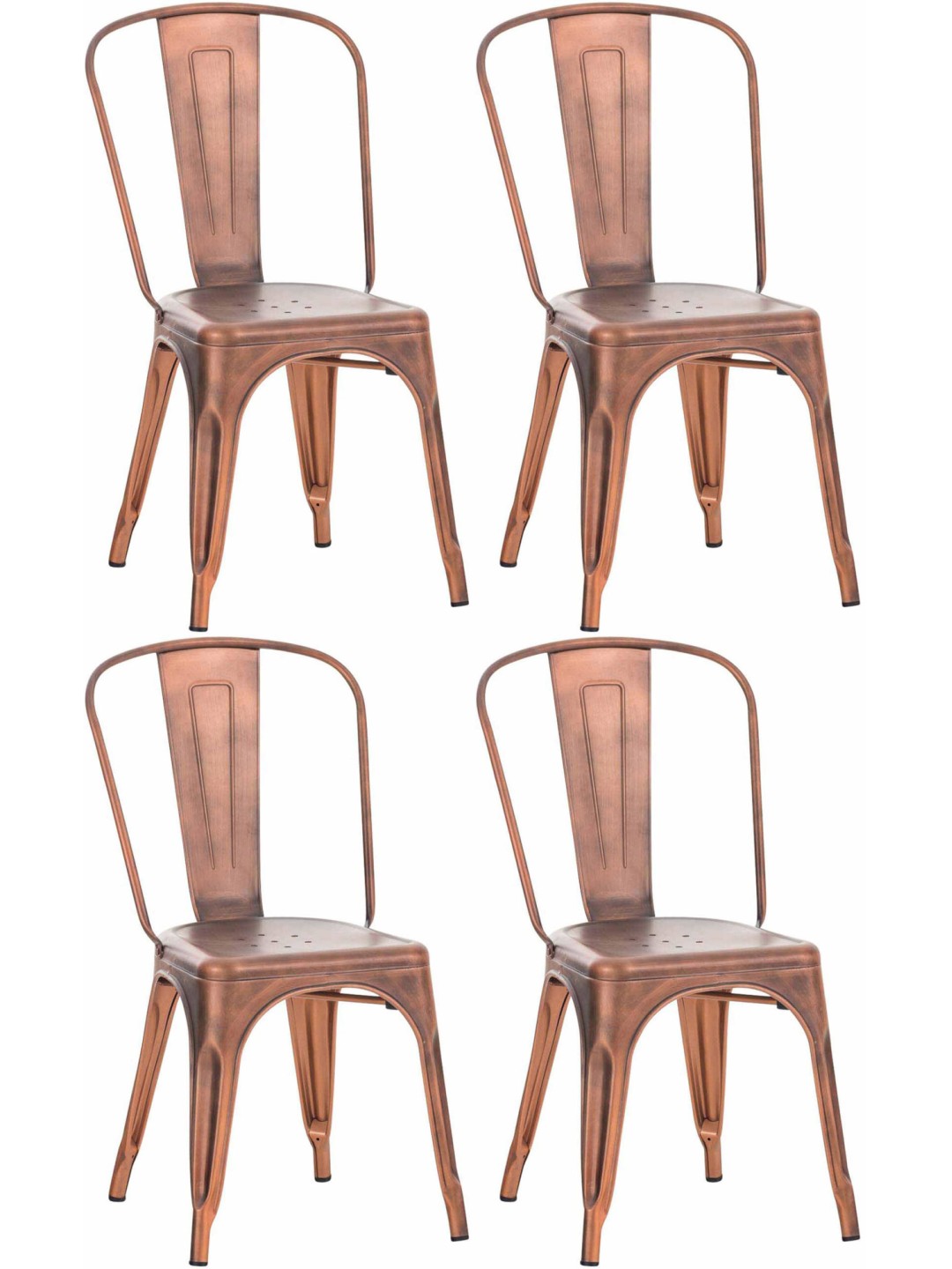 Ensemble de 4 chaises Benedikt, cuivre