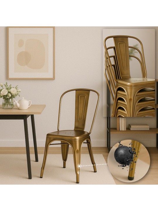 Ensemble de 4 chaises Benedikt, or