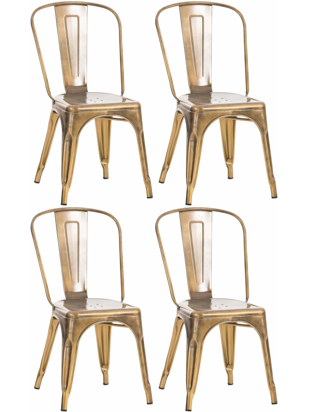 Ensemble de 4 chaises Benedikt, or