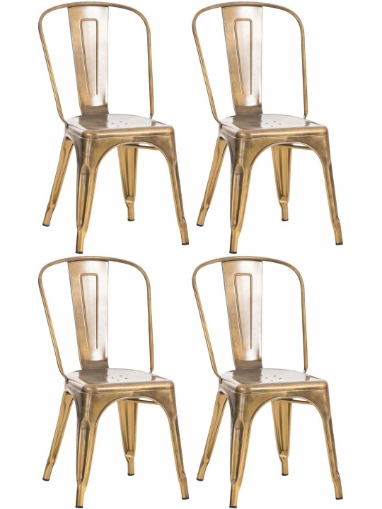 Ensemble de 4 chaises Benedikt, or