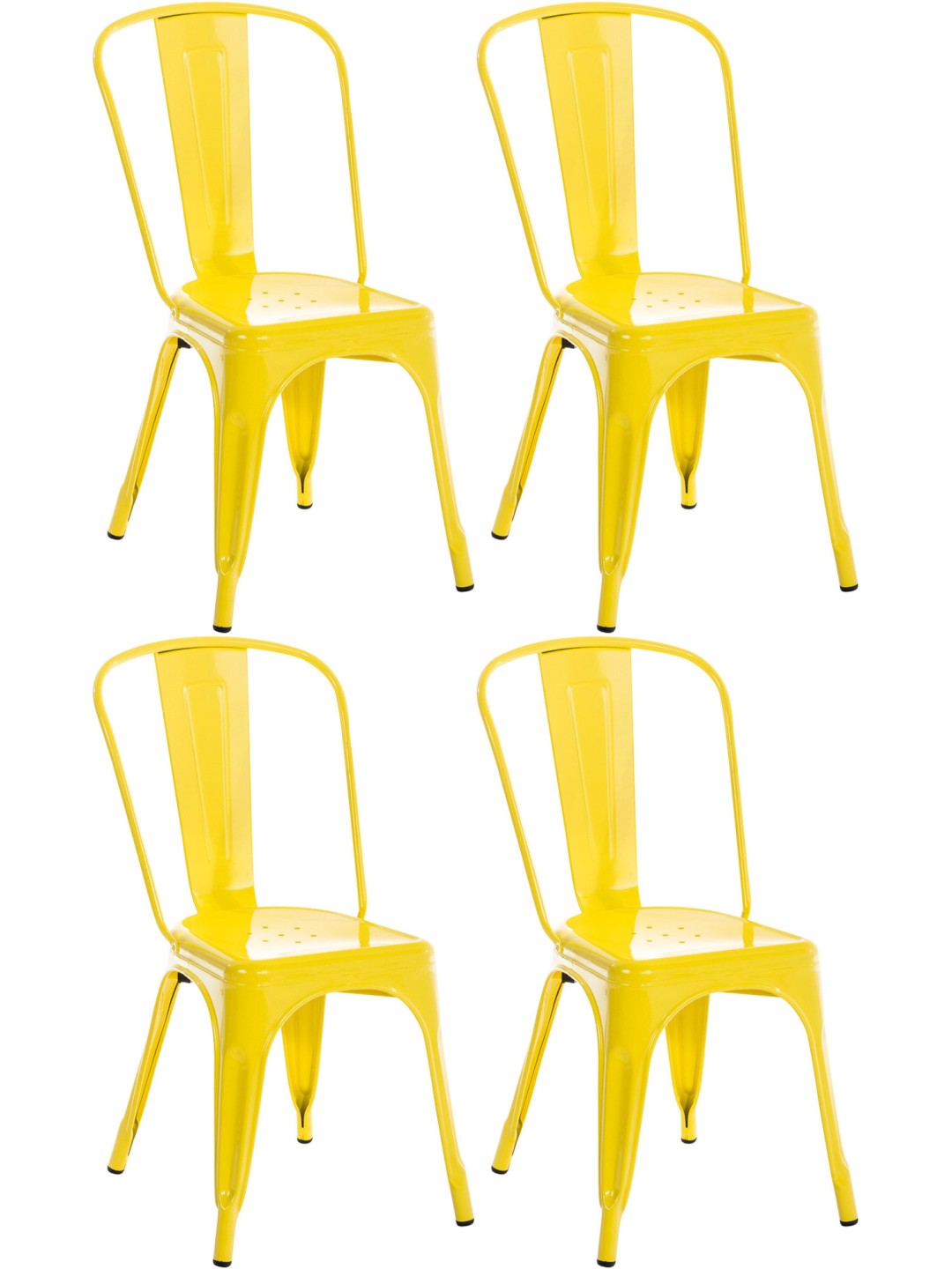 Ensemble de 4 chaises Benedikt, jaune